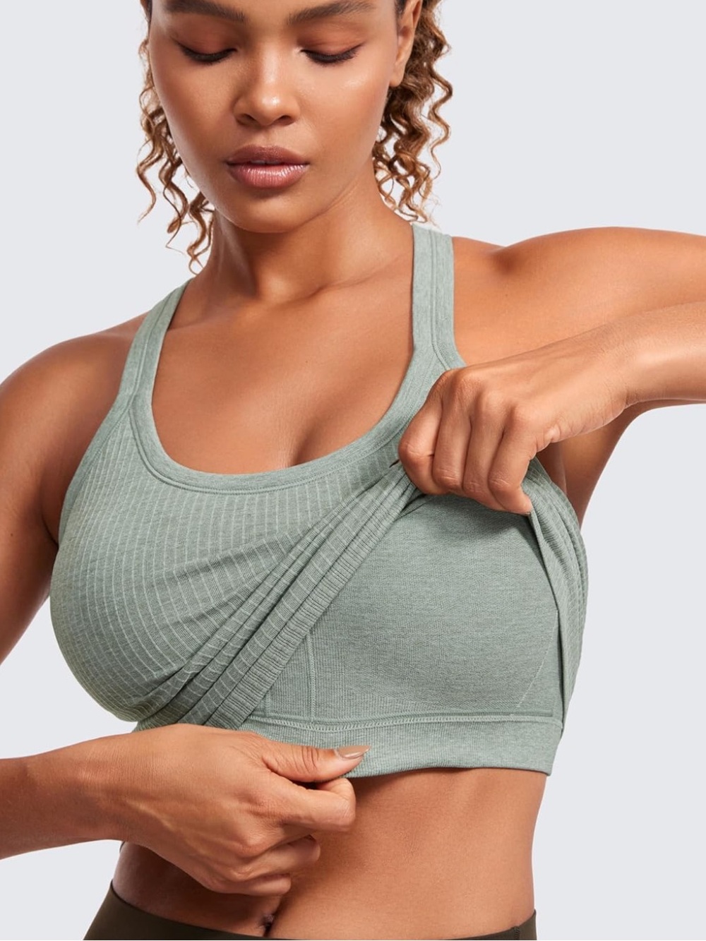 Ribbed Racerback Tank Top - Picture 4 of 6